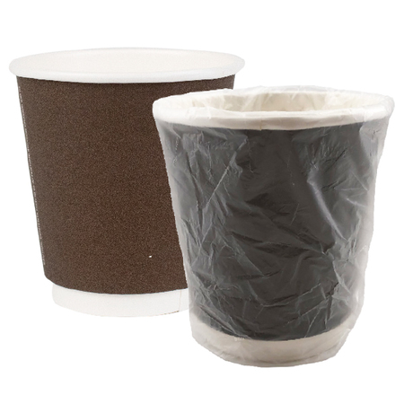 ALLIANT COFFEE SOLTUIONS Dark Brown Individually Wrapped Hot Cups, Dual Walled, 10 oz, PK500 2610916